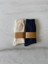 WAFFLE COTTON SOCKS: L/XL