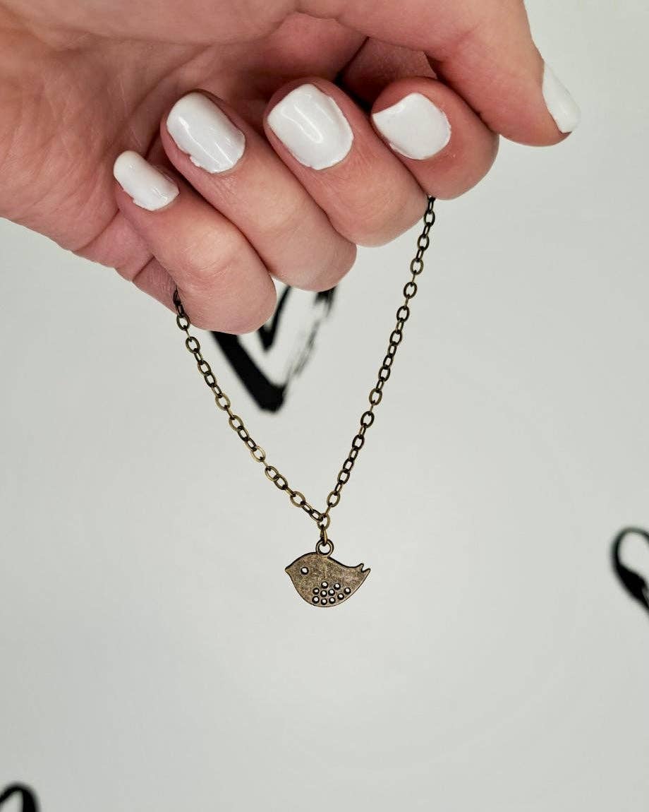 Bird Bracelet: Antique Brass