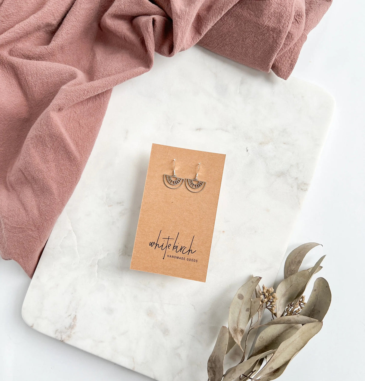 Mini Silver Geometric Rainbow Earrings