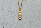 Crystal Three Star Gold Necklace