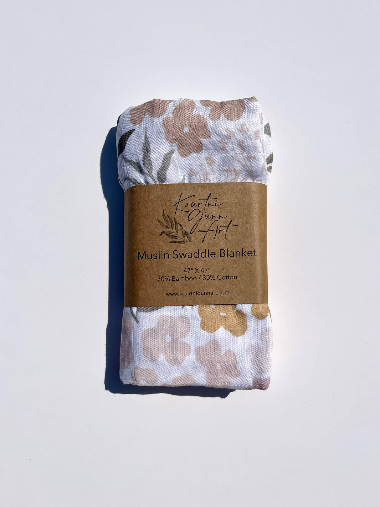 Floral Baby Blanket  |  Flower Muslin Swaddle Blanket