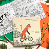 Animals on Bikes Coloring Book