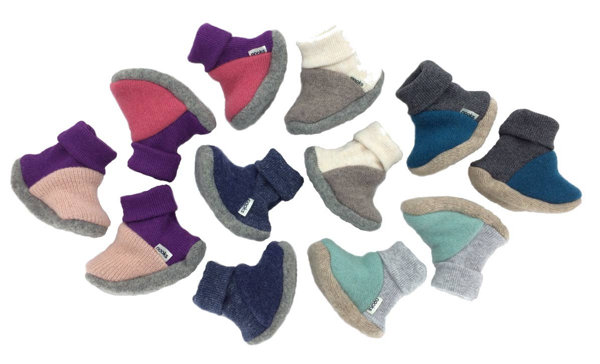 Upcycled Cashmere or Wool Pre-walker Booties