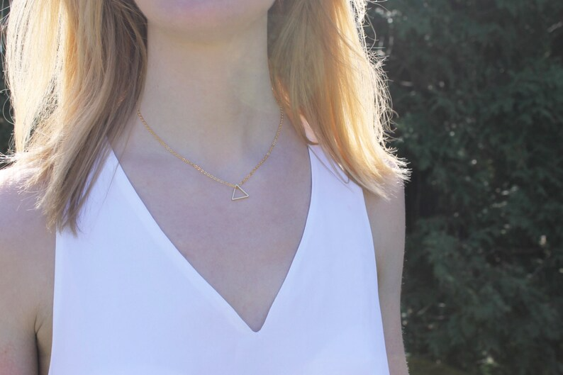Gold Little Triangle Necklace