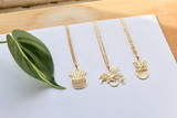 Snake Plant Potted Plant Necklace
