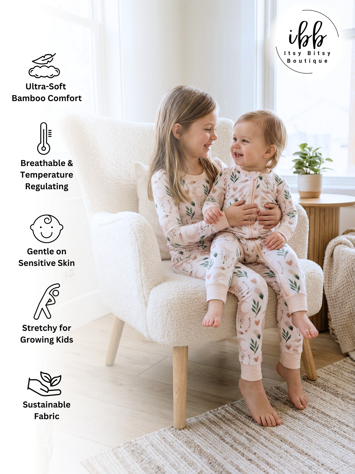 Moonlit Meadow Bamboo Two-Piece Pajama Set