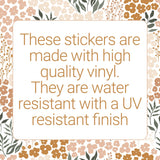 Mushroom Sticker  |  Vinyl Mushroom and Fern Sticker