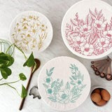 Floral Bowl Covers - Set of 3