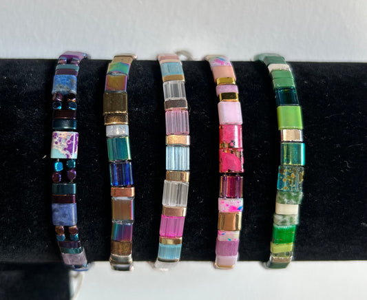 Stackable Tila Bracelets