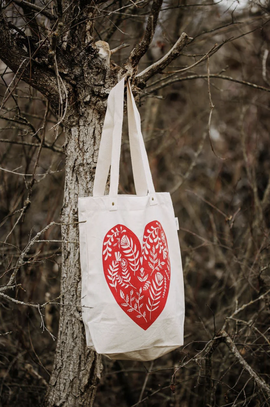 Red Heart Tote Bag