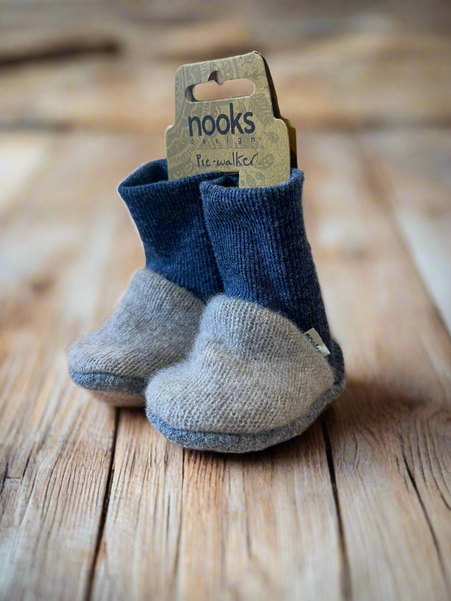 Upcycled Cashmere or Wool Pre-walker Booties