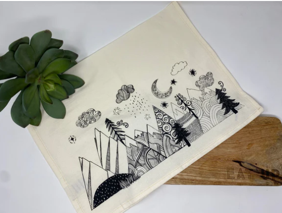 Mountain Tops Tea Towel