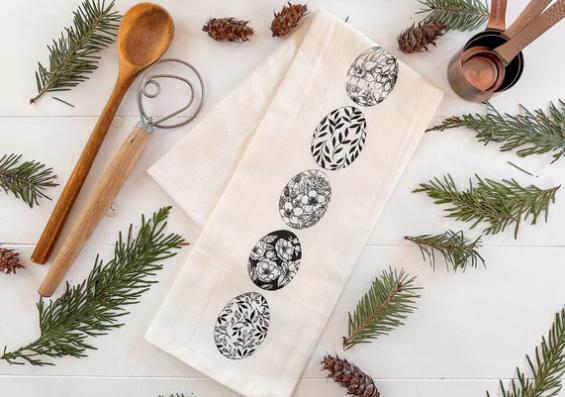 Painted Eggs Tea Towel