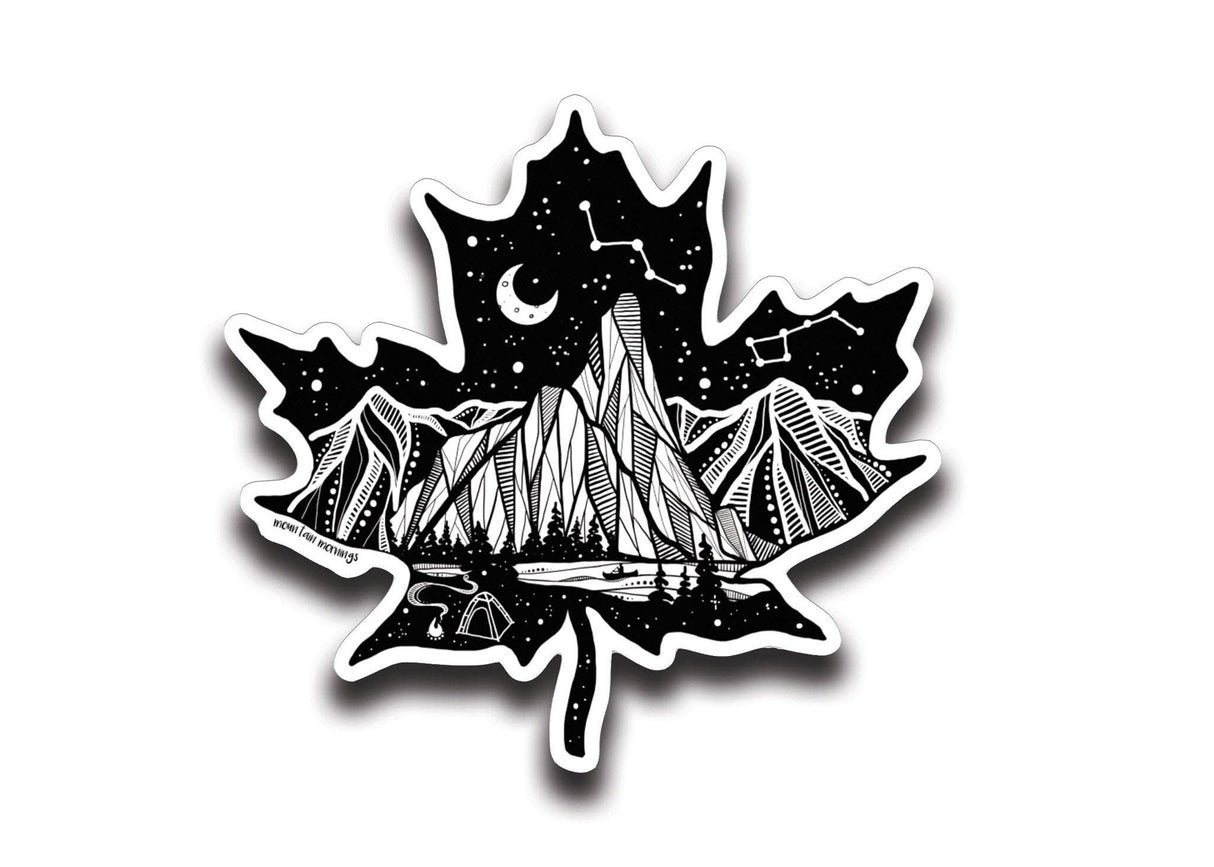 Maple Leaf Sticker Dark