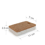 Walnut and Cellulose Biodegradable Scrubber Sponge: White