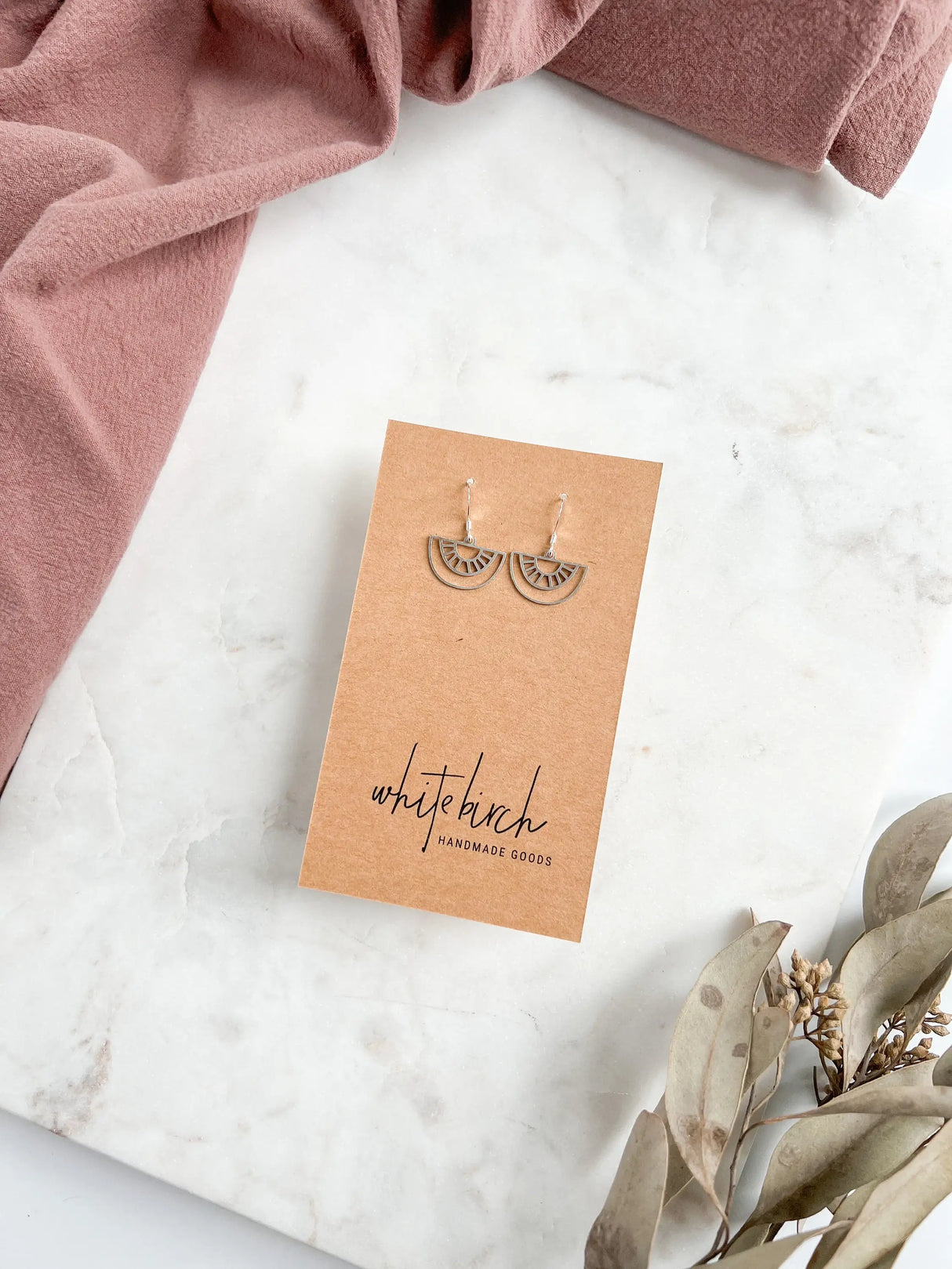 Mini Silver Geometric Rainbow Earrings