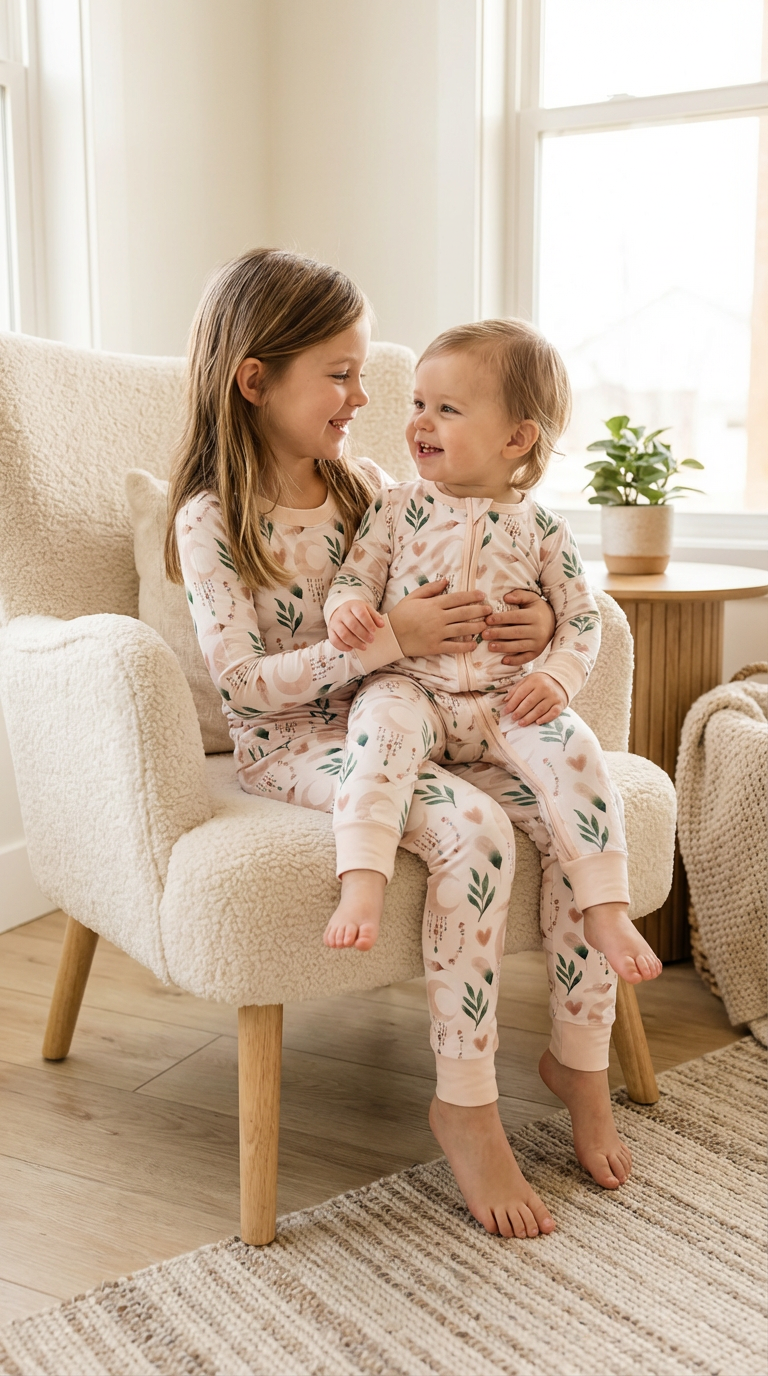 Moonlit Meadow Bamboo Two-Piece Pajama Set