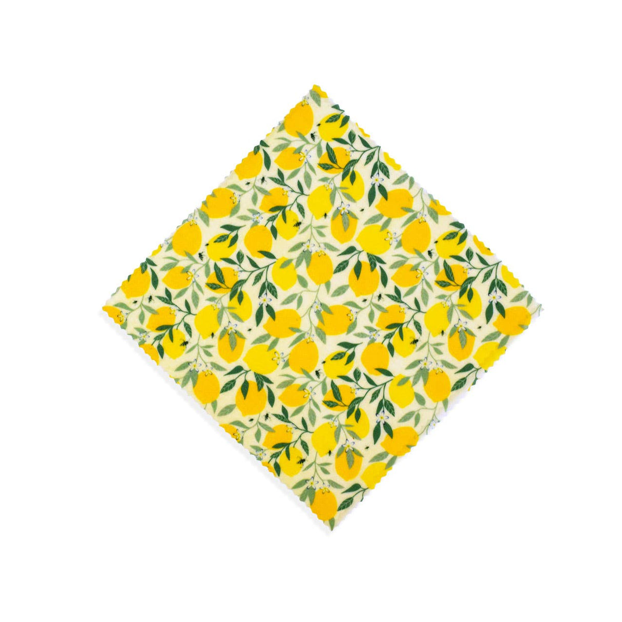 Beeswax Wrap for Food "A Single Medium Wrap": Lemon Bees