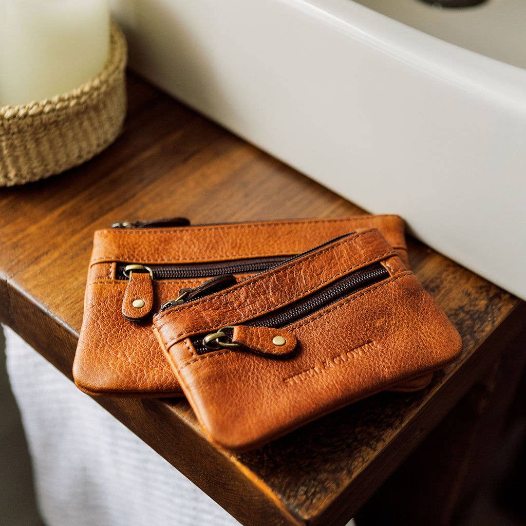 Tangent Leather Coin Pouch: Mini