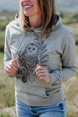 Floral Owl Hoodie