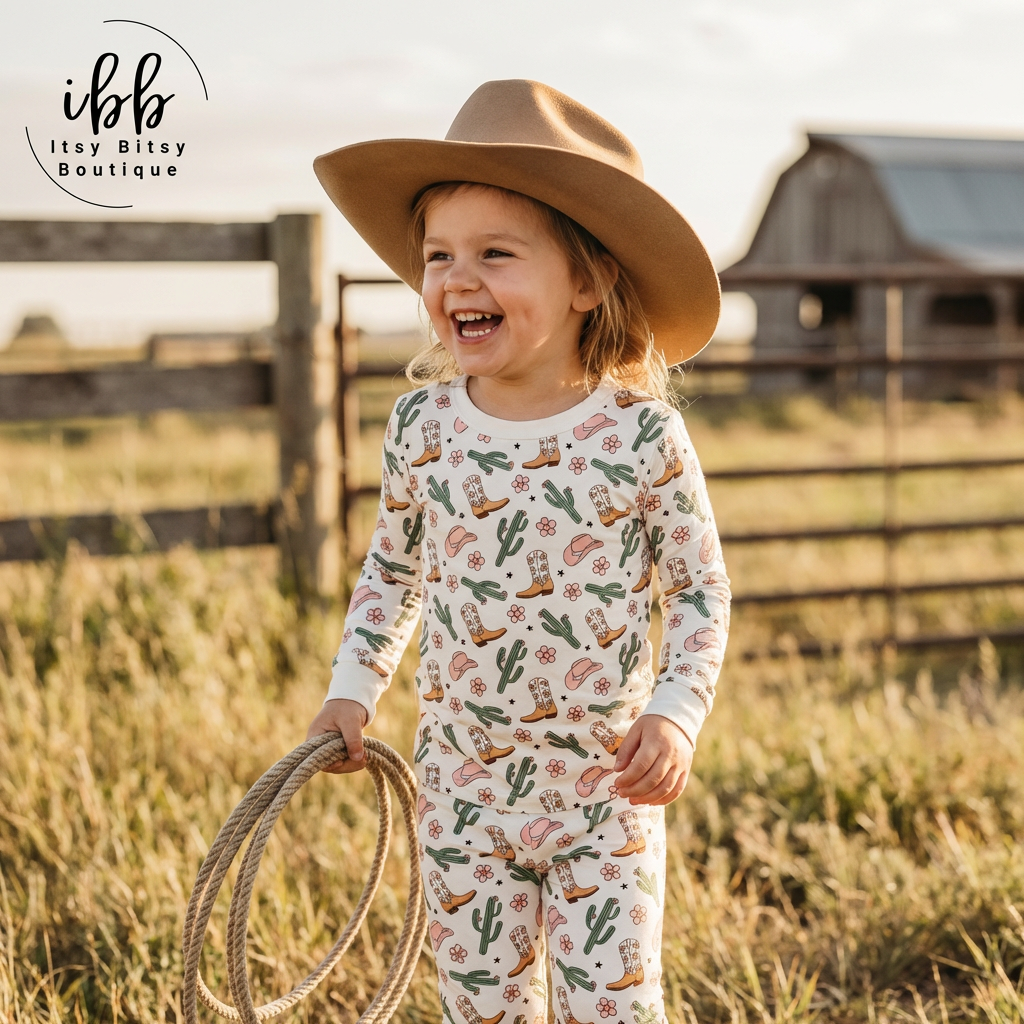 Sweet Stampede Bamboo Two-Piece Pajama Set