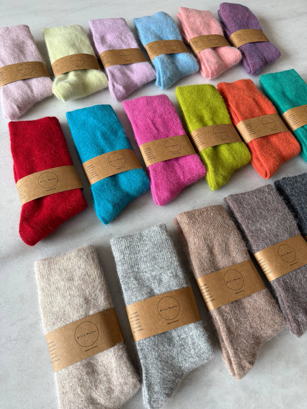 Fluffy Angora Socks