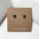 Shapes Ceramic Gold Accent Stud Earring