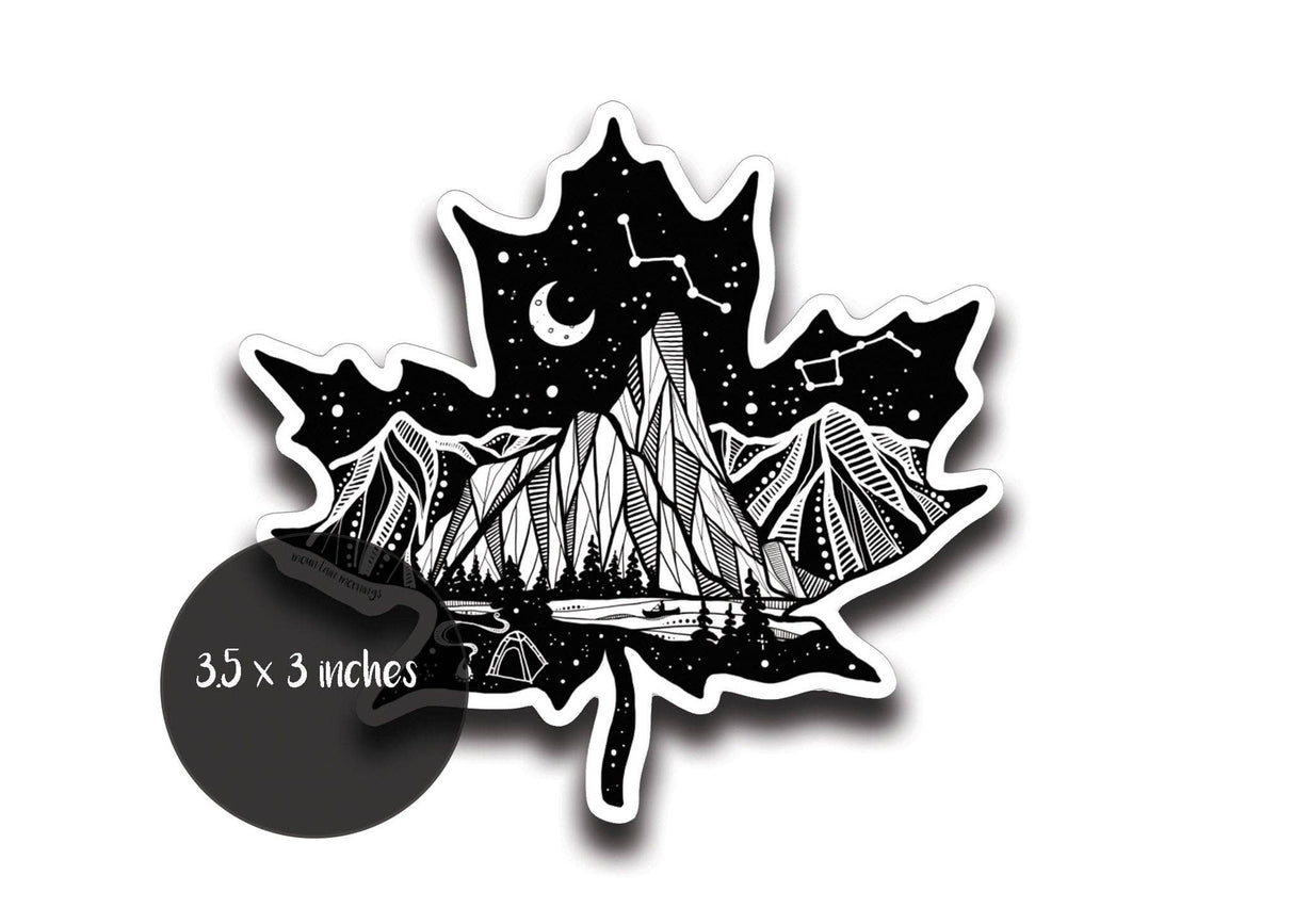 Maple Leaf Sticker Dark