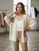Italian Made Cardigan with Daisy Accents