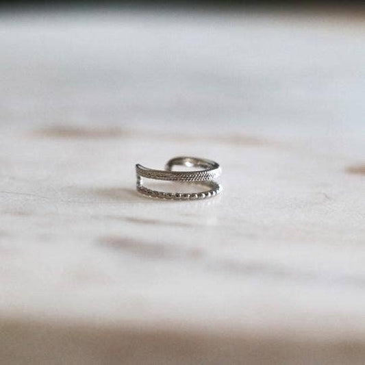 Ear Cuff Double Mixte Silver