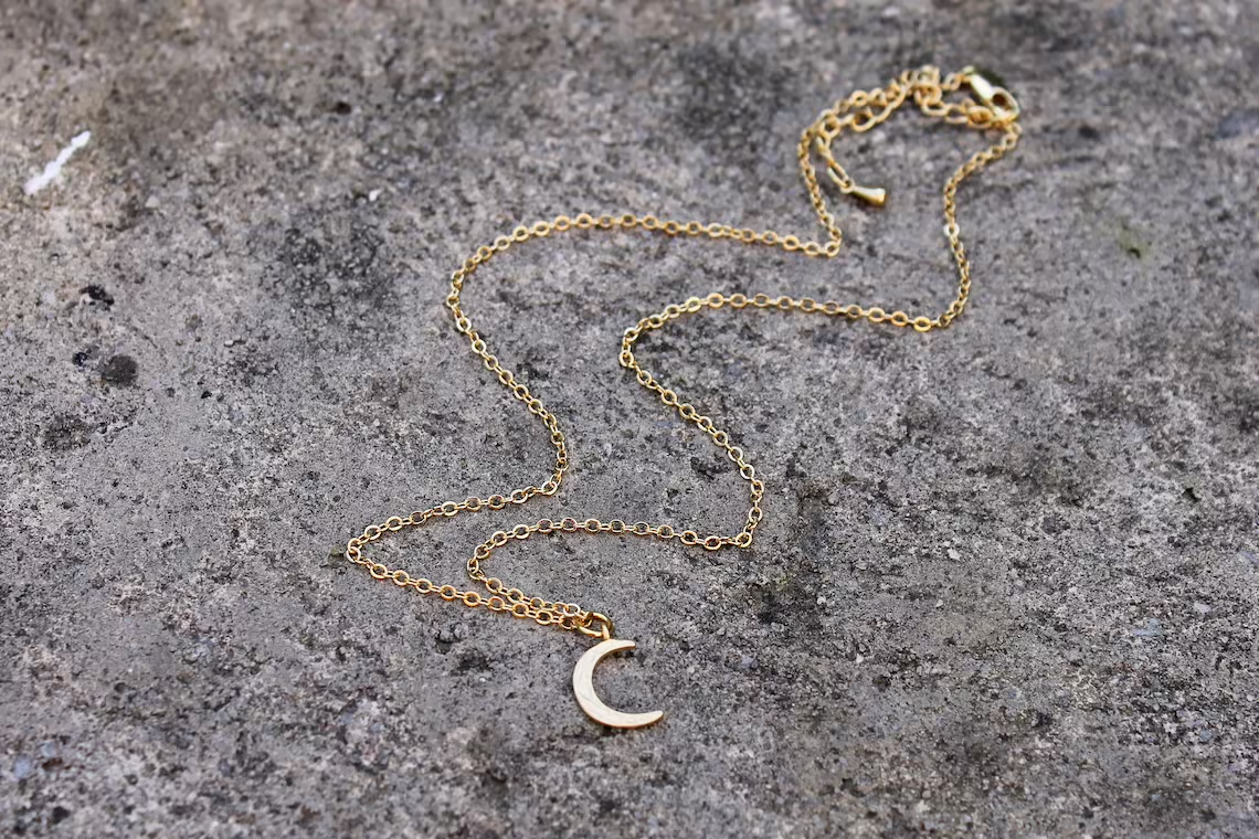 Hammered Moon Necklace