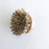 Natural Bamboo Pot & Dish Brush With Replaceable Head: Palm Brush