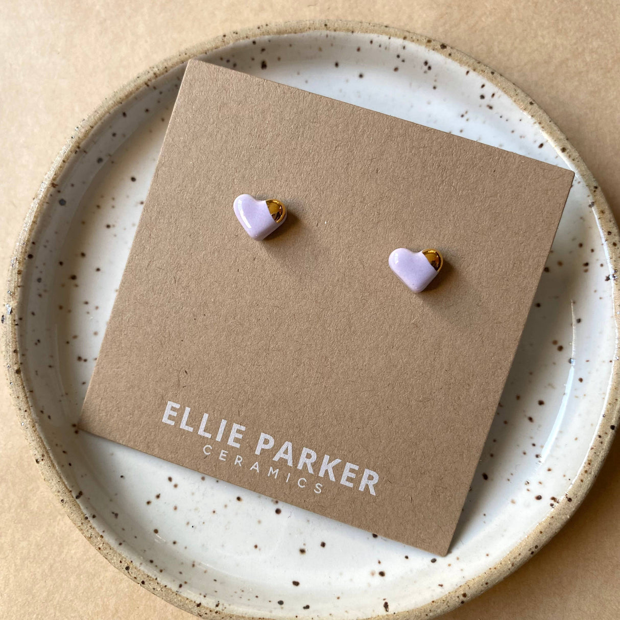 Heart Ceramic Stud Earrings