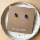 Shapes Ceramic Gold Accent Stud Earring