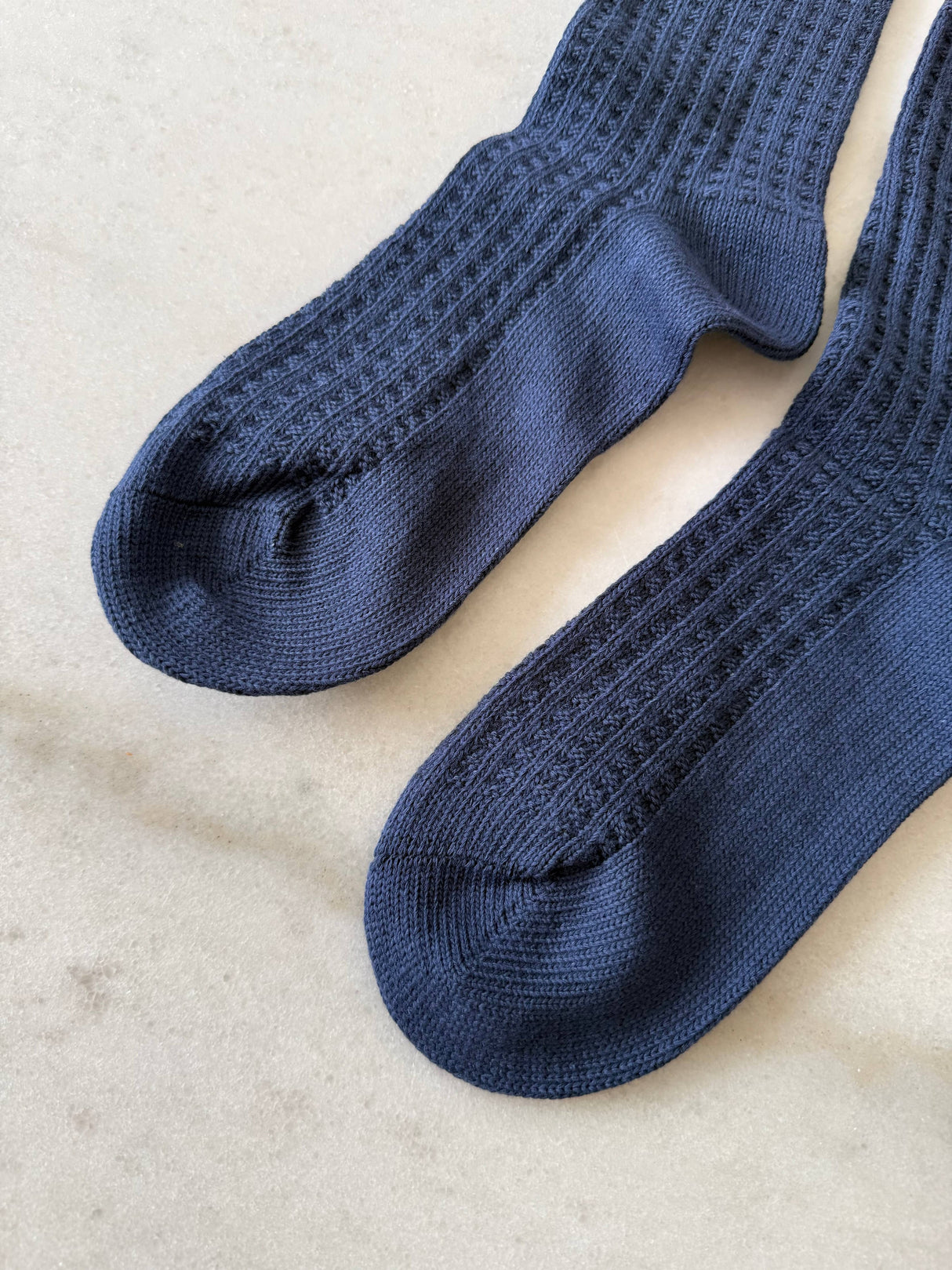 WAFFLE COTTON SOCKS: L/XL