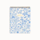 Blue Garden Sketchpad | Spiral Blank Notebook