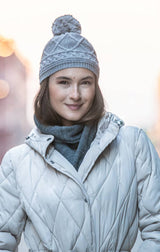 CANADA-MADE RECYCLED POM BEANIE: White / O/S