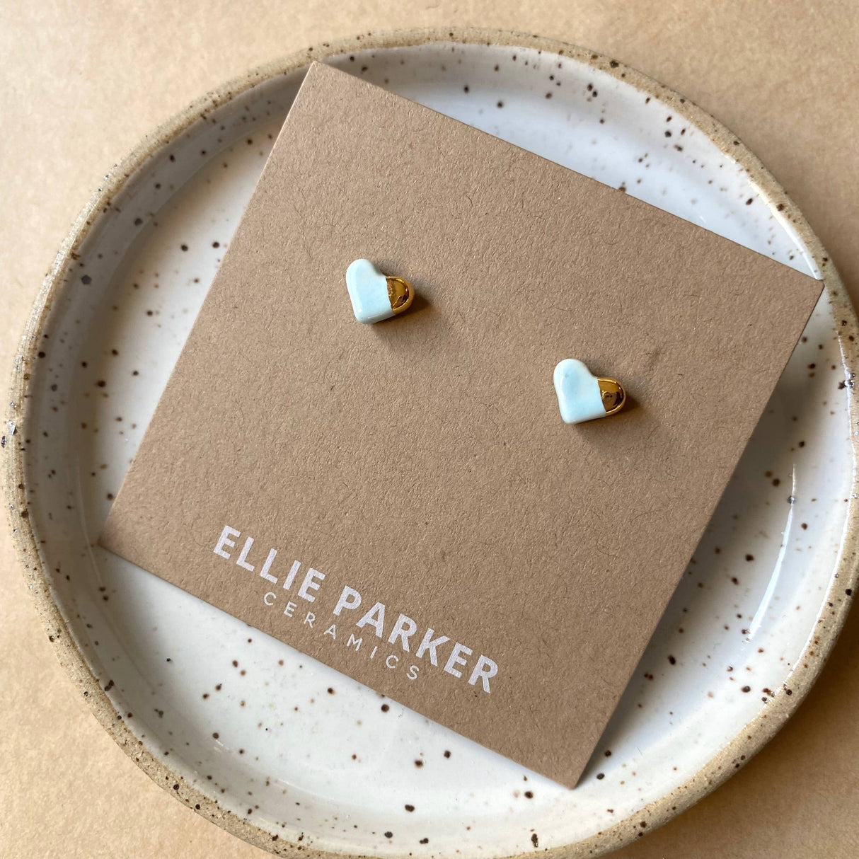 Heart Ceramic Stud Earrings
