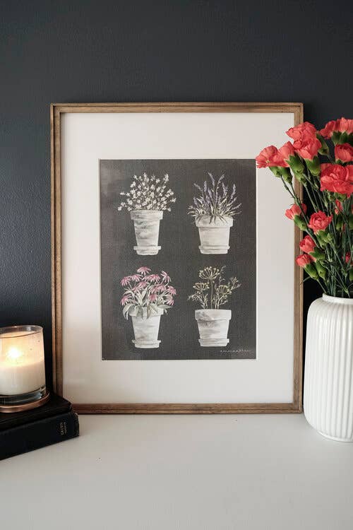 Potted Herb Chart: 8x10"