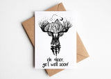 "Oh Deer, Get Well Soon" - Greeting Card