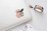 Alberta Wild Rose Floral Matte Vinyl Sticker