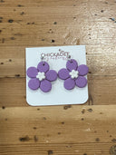 Flower Power Dangle Clay Earrings