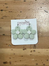 Flower Power Dangle Clay Earrings