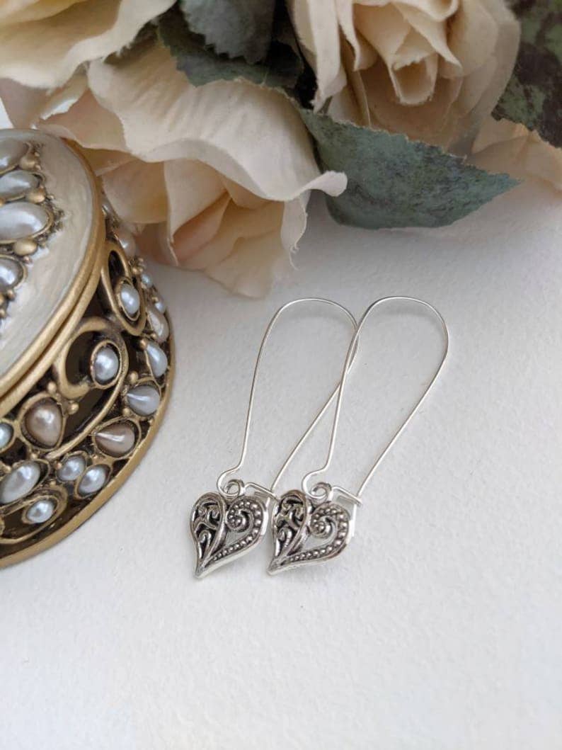 Silver Heart Earrings