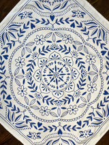 Mandala Flour Sack Towel  |  Blue and White Tea Towel