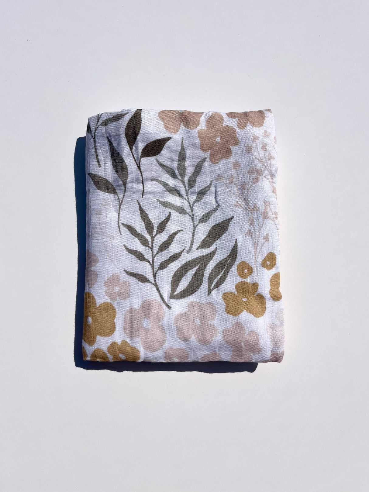 Floral Baby Blanket  |  Flower Muslin Swaddle Blanket