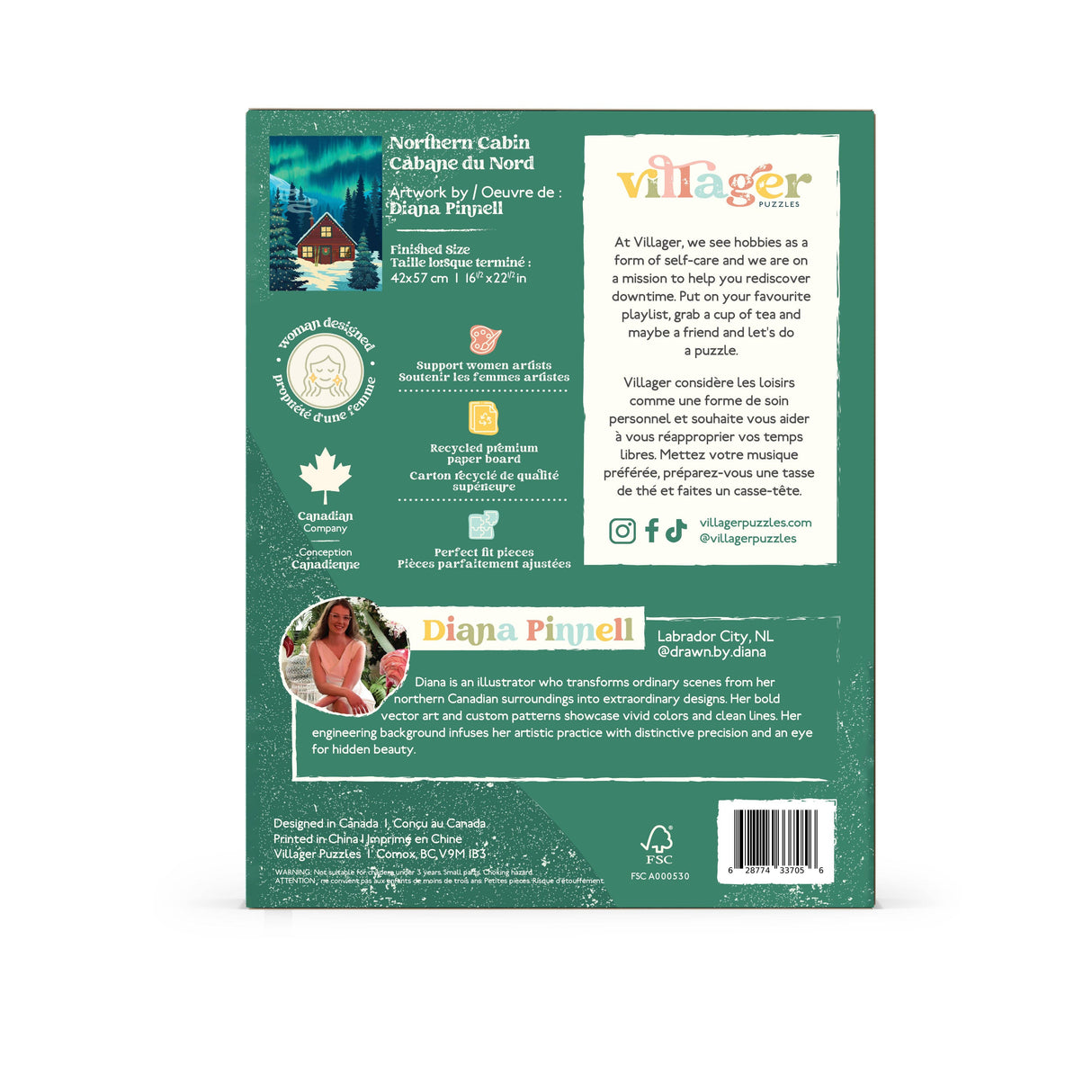 Northern Cabin | 500-Piece Puzzle | Designed in Canada