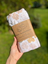 Floral Baby Blanket  |  Flower Muslin Swaddle Blanket