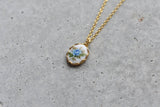Vintage Floral Necklace - Blue Rose