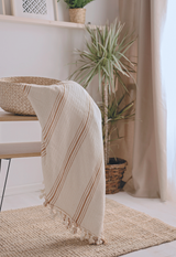 Minimalist 100% Cotton Throw Blankets & Bedspreads: Mustard
